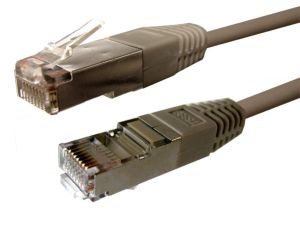 Kabel patchcord FTP5E  1,0m szary